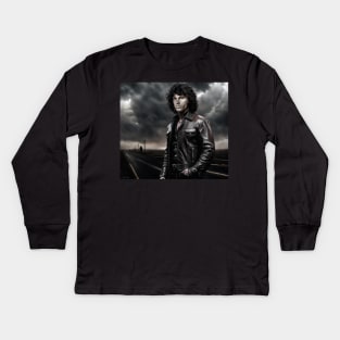 Jim Morrison Riders on the Storm Kids Long Sleeve T-Shirt